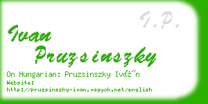 ivan pruzsinszky business card